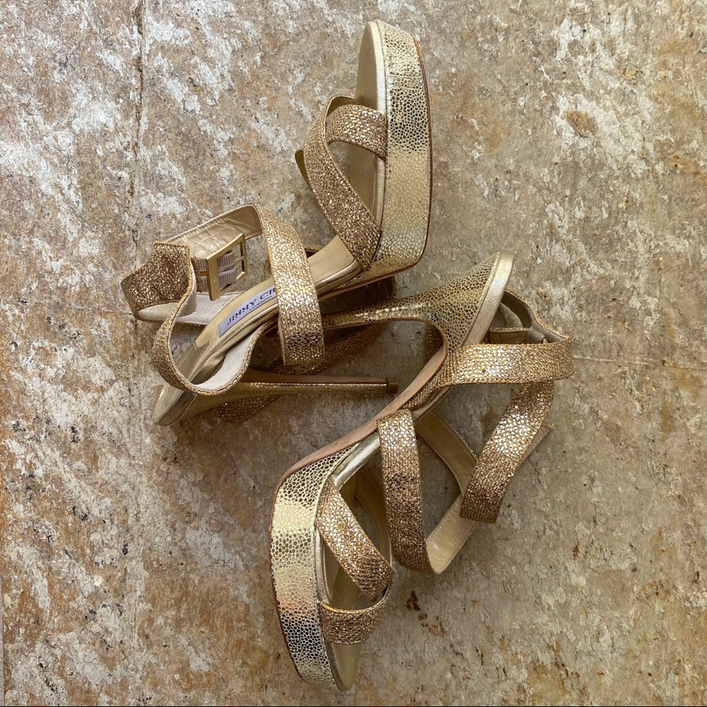 Sparkling Golden Jimmy Choo Heels